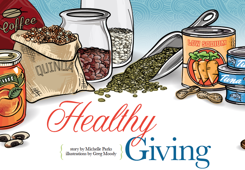 Healthy giving story illustration