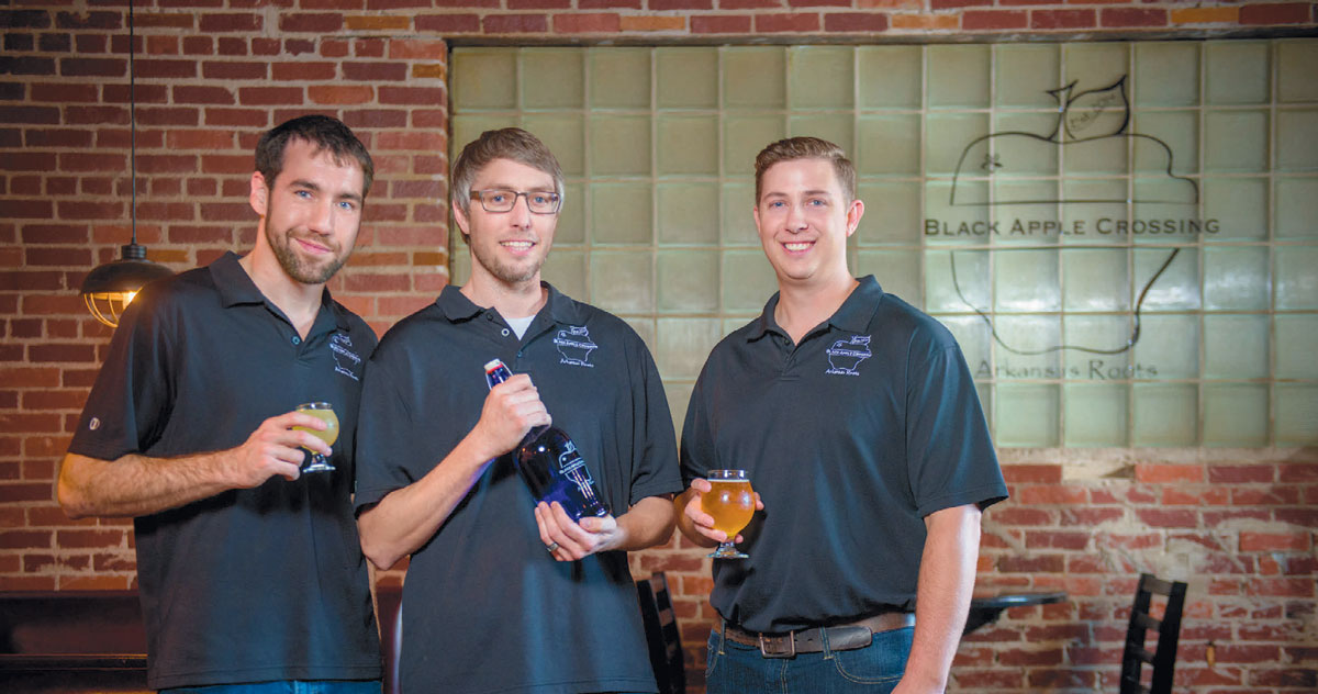 Leo Orpin, Trey Holt, and John Handley opened Arkansas’ first commercial cidery in Springdale in July.