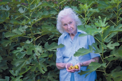 Dorothy in the fig garden in Ozarkansas