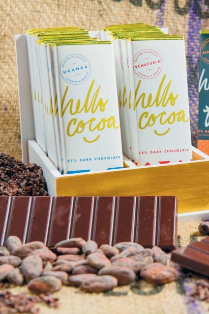 locally handcrafted chocolate bars from Hello Cocoa